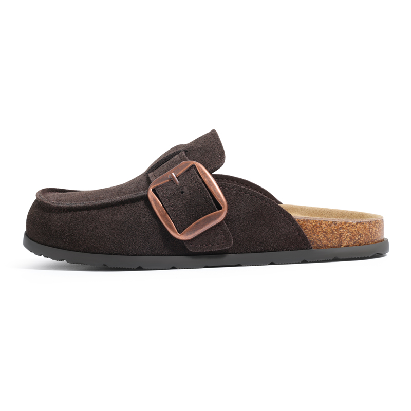 Insole Memory Foam - Litfun Echte Wildleder-Clogs für Damen, Kork-Einlegesohle,