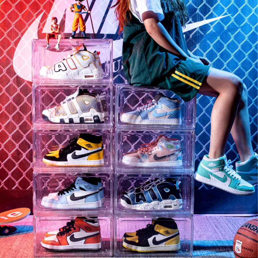 Verdickte transparente Aufbewa – Shoe Box Display Bewertung und Preis