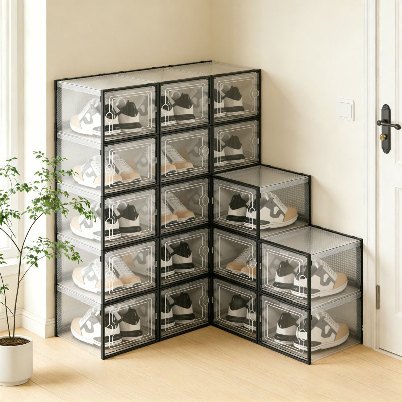 6/24-teilige transparente Schu – Shoe Box Display Bewertung und Preis